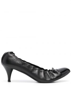 Pantofi cu toc din piele Chanel Pre-owned negru