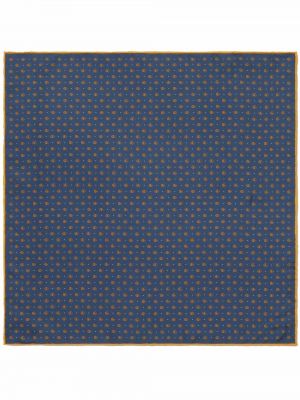 Cravate en soie à imprimé avec poches Gucci bleu