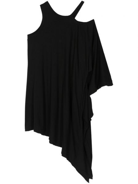 Asymmetrischer top mit drapierungen Yohji Yamamoto schwarz