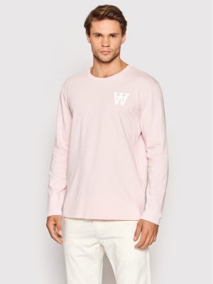 T-shirt a maniche lunghe Wood Wood rosa