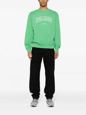 Raštuotas medvilninis džemperis Sporty & Rich žalia