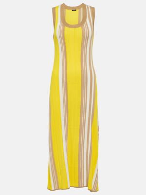 Sukienka midi w paski Joseph Żółta
