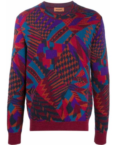 Jersey de tela jersey con estampado abstracto Missoni rojo