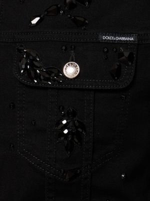 Džínsová bunda Dolce & Gabbana čierna