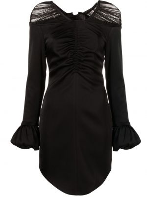 Κοκτέιλ φόρεμα με διαφανεια V:pm Atelier μαύρο