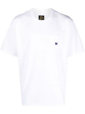 T-krekls ar apaļu kakla izgriezumu Needles balts