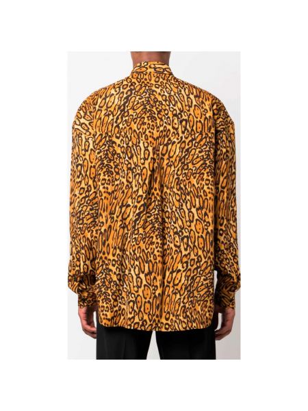 Camisa con estampado leopardo Moschino marrón