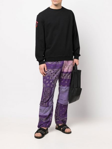 Pantalon droit à imprimé Readymade violet