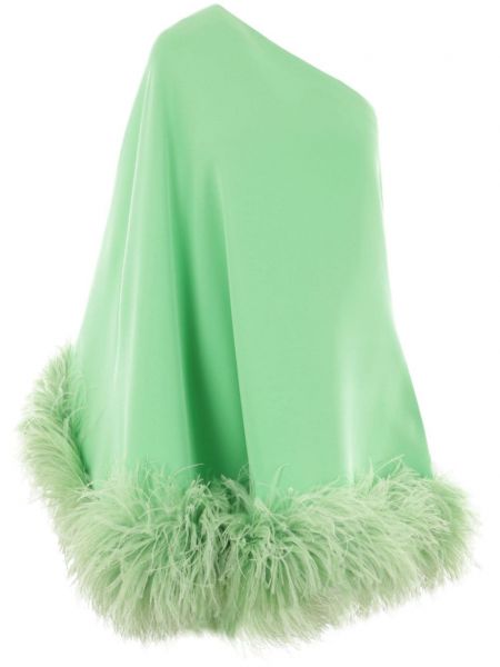 Mini šaty s perím Valentino Garavani zelená