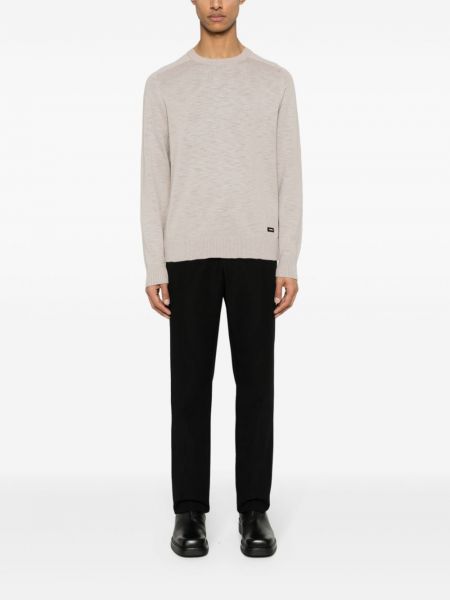 Kokvilnas džemperis Calvin Klein bēšs