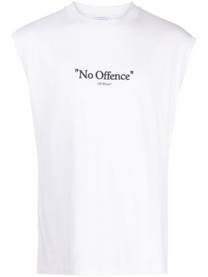 Chemise avec imprimé slogan en coton à imprimé Off-white