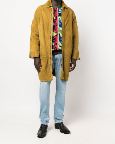Paltas su užtrauktuku Versace Pre-owned geltona