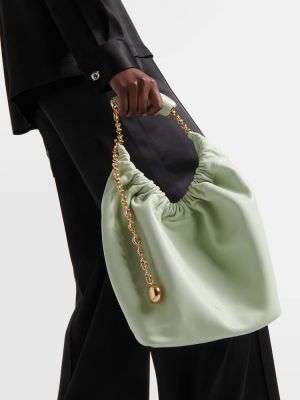 Кожени чанта за ръка Loewe зелено