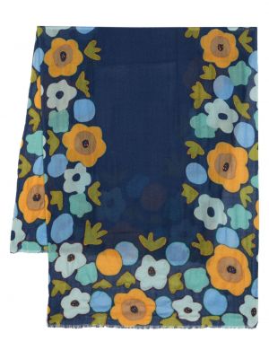 Kvetinový vlnený šál s potlačou Altea modrá