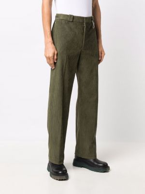 Proste spodnie sztruksowe Helmut Lang zielone