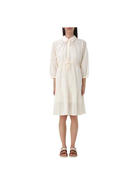 Haftowana sukienka Woolrich biała
