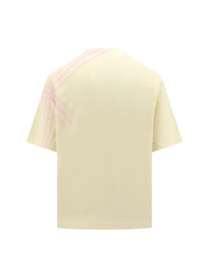 Camisa de algodón a cuadros Burberry amarillo