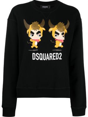 Trykt sweatshirt Dsquared2 svart