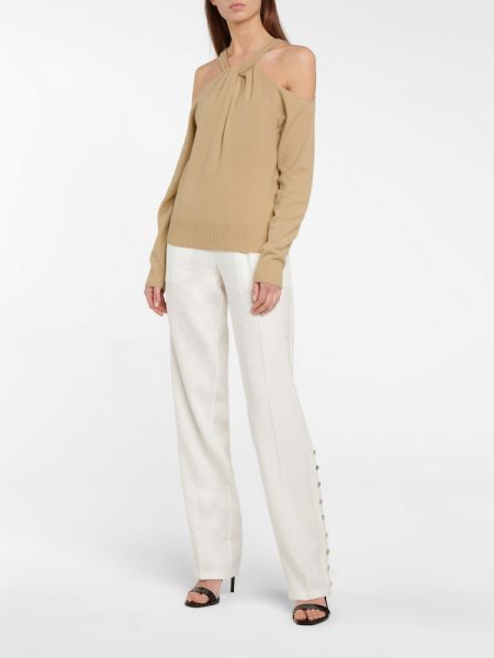 Jersey de lana de cachemir de tela jersey Altuzarra beige