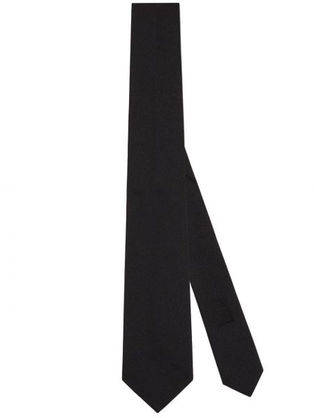 Копринена вратовръзка бродирана Gucci черно