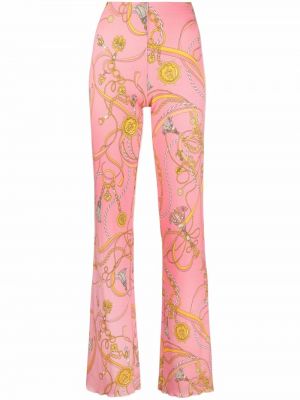 Trykt ull flare bukser Pucci rosa