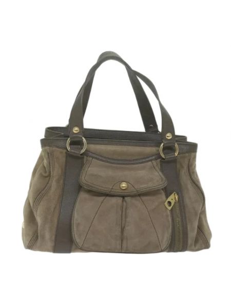 Retro wildleder shopper handtasche mit taschen Celine Vintage braun