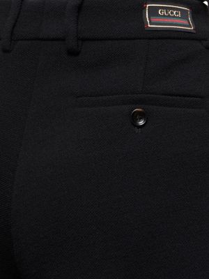 Vunene kratke hlače od jersey Gucci crna
