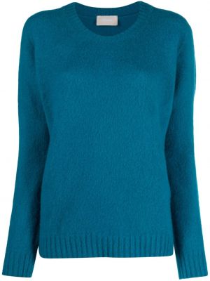 Volneni pulover iz flisa Drumohr modra
