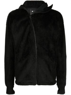 Fleecová bunda s kapucňou Maharishi čierna