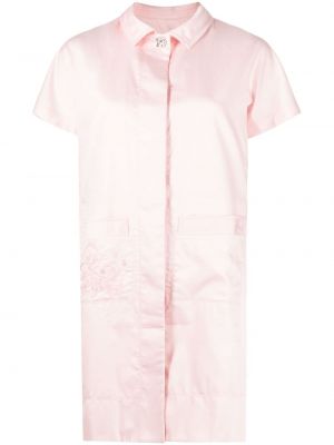 Bombažna mini obleka Shiatzy Chen roza