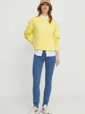 Bluza bawełniana Tommy Hilfiger żółta