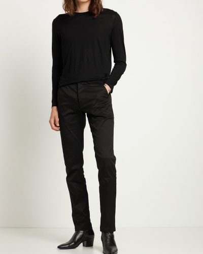Vilnonis marškinėliai Saint Laurent juoda
