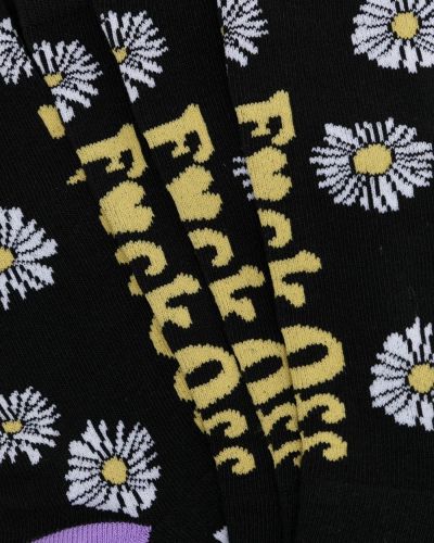 Calcetines de flores de punto Natasha Zinko negro