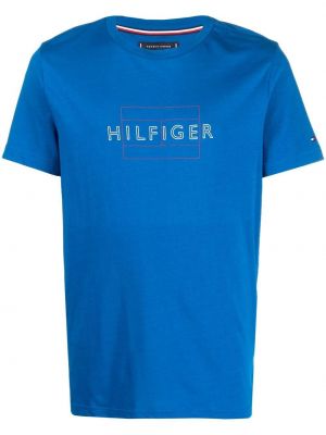 Trykt t-skjorte Tommy Hilfiger blå