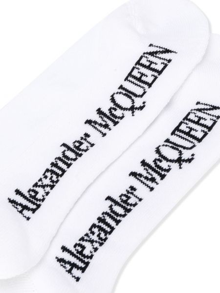 Ponožky s potiskem Alexander Mcqueen bílé
