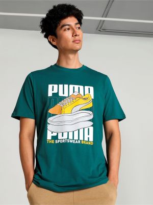 Polo marškinėliai Puma žalia