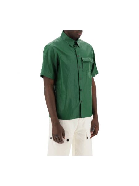 Camisa de lino Salvatore Ferragamo verde