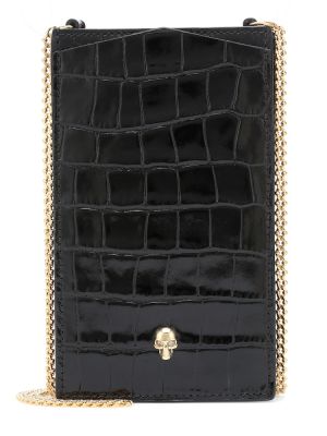 Kožená peňaženka Alexander Mcqueen čierna