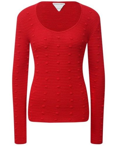 Хлопковый пуловер Bottega Veneta - Красный