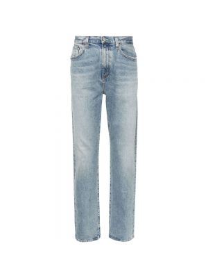 Niebieskie proste jeansy Agolde