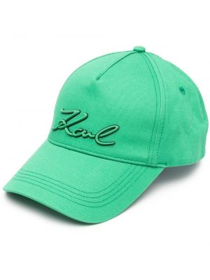 Kepurė su snapeliu Karl Lagerfeld žalia
