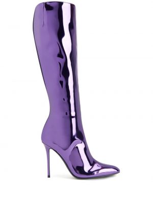 Usnjene gumijasti škornji Giuseppe Zanotti vijolična