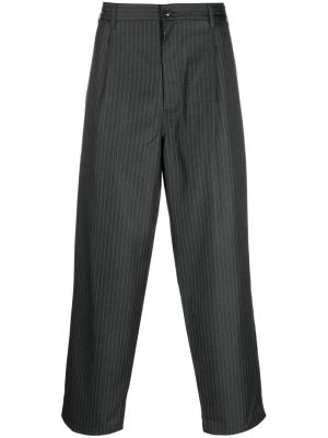 Pruhované kalhoty Stussy šedé