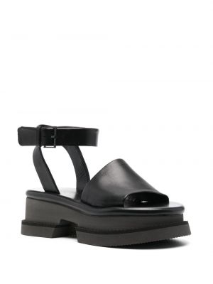 Kožené sandály Clergerie černé