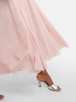 Vestito lungo di seta Giambattista Valli rosa