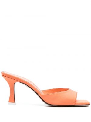 Sandále s hranatými špičkami The Attico oranžová