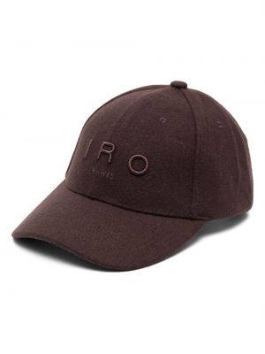 Haftowana czapka z daszkiem Iro brązowa