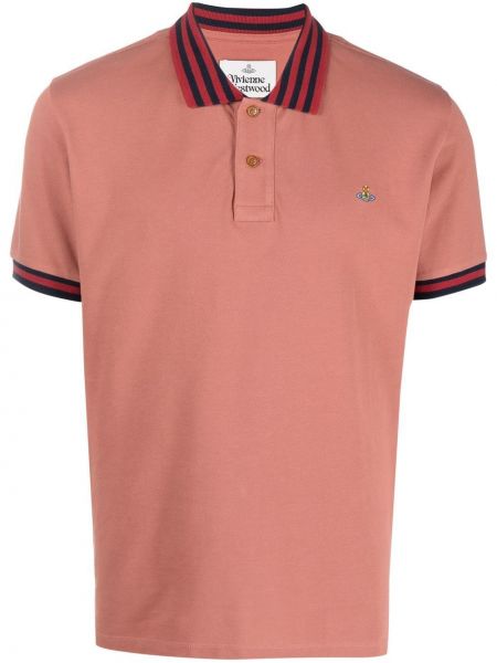 Brodert poloskjorte Vivienne Westwood rosa