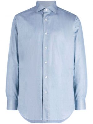 Bavlněná košile Brioni modrá