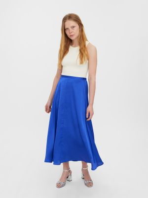 Maksi suknja Vero Moda plava